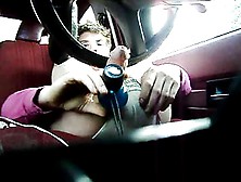 Sissy Play With Dildos And Self Facial In Car