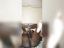 Black Mother I'd Like To Fuck Undress Teases Then Plays With Creamy Twat Untill Squirts