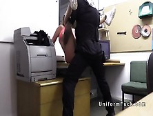 Busty Blonde Bangs Cop In Empty Office
