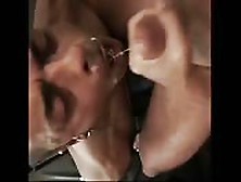 Sucking Until His Mouth Is Covered In Cum