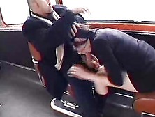 Two French Girls Fucked In A Bus