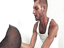 A Big Black Man Is Being Fisted By A Kinky White Man