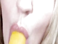 Banana Into My Snatch Close Up