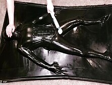 Sealed & Teased Inside Layers Of Pvc: Hoe Enjoying Breath Play & Orgasms Into A Catsuit,  Corset,  & Vacbed