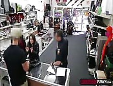 Heated Threesome Fuck In The Pawnshop