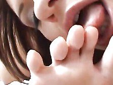 Unshaved Lesbo Toes Licking With Banana And Schoklade