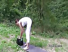 Slut Fucked And Creampied Outdoors