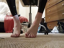 Jerk Off To My Cute Feet And Sandals While I Watch Porn