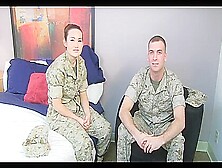 Military Girl Sucks Cock