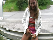 Roadside Blonde Fucking For Money