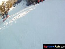 Amateur Blonde Gets Fucked After Skiing
