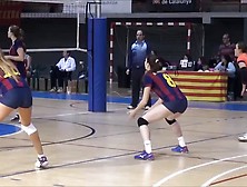 Barcelona Volleyball Tight Shorts. Mp4