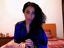 Italian Brunette On Webcam Tease