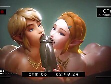 Link & Zelda Compete For Ganandorf's Dick