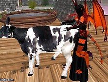 Demoness With Cow. Mp4