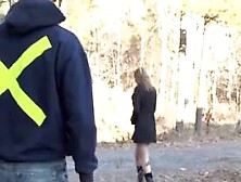 Blowjob In The Woods With A Voyeur