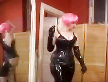 Pink Hair Dominatrix Shaves A Man