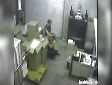 Couple Having Blowjob At Warehouse