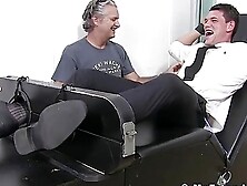 Business Gay Restrained By Foot Fetish Dominant Master