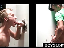 Straight Dude Tries Out Gloryhole And Gets Gay Bj
