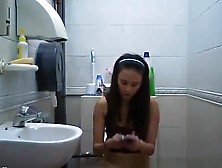 Teen Spied In Bathroom Pissing