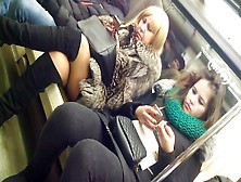 Mature Legs On Train