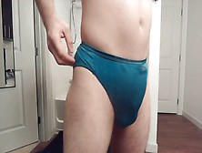 Mature Crossdresser Flaunts Blue Panties On Webcam For Older Gay Audience