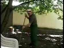 German Housefrau Fucks The Gardener