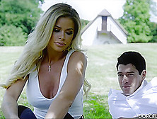 Petite Darling With Nice Natural Boobies Jessa Rhodes Gets Rammed By Her Boyfriend Outdoors