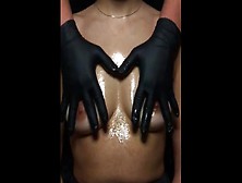 Massage With Oil - Alluring Boobies With Oil And Toys