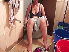 Indian Maid Filmed Naked In Bathroom Washing With Horny Lily