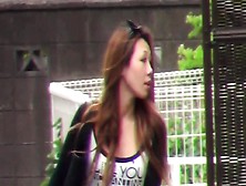 Asian Babe Pees Outdoors