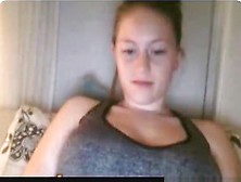 Girl Shows Off Her Huge Tits And Rubs Her Trimmed Pussy Closeup On Omegle