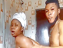 Horny Black Nigerian Couple Fucking Hard In Hot Shower!