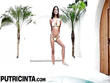 Exotic Goddess,  Putri Cinta Gets Naked Off Her Bikini Exposing Her Nutritious Tits.