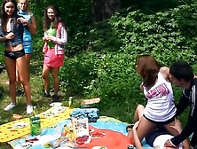 Naughty Babes Merge Bodies And Start Touching Pussies At Picnic