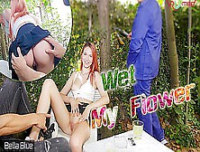 Bella Blue In Wet My Flower - Real Amateur Mfm Threesome With Redhead