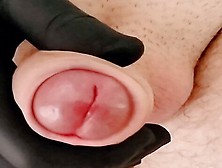 Yahim Behar.  Masturbation With Black Latex Gloves