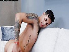 My Gay Debut - Debut Tattooed Amateur Stud Wanking And Cumming On Casting