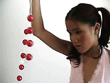 Pigtailed Asian Teen Kitty Jung Knows Well How To Use Vagina Balls Right