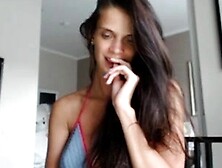 Hot Brunette From Squirt Masturbating On Webcam
