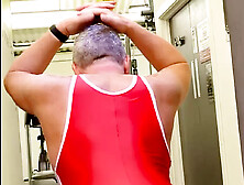 Full Sweaty Workout In Bumchums Singlet And Less