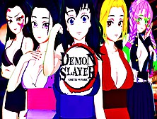 Demon Slayer Cartoon Set Of (Daki,  Mitsuri Kanjori,  Suma,  Makio,  Hinatsuru)