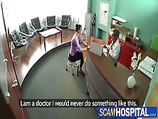 Horny Brunette Chick Gets Fucked In The Examining Table By The Pervy Doctor