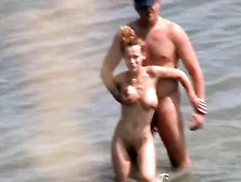 Casey Deluxe Flashing Boobs At A Public Beach
