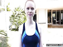 Concupiscent Ginger Drilled By Swimming Tutor