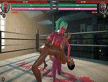 Naked Fighter 3D [Sfm Hentai Game] Wrestling Mixed Sex Fight With Giant Tattooed Red Skin Girl