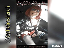 Sissy Shows Off And Masturbates In Car