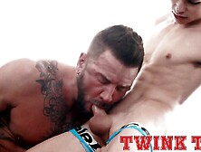 Hot Tattooed Hunk Seduces Younger Top Austin Young