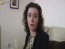 Uk Mother With Dildo On Couch